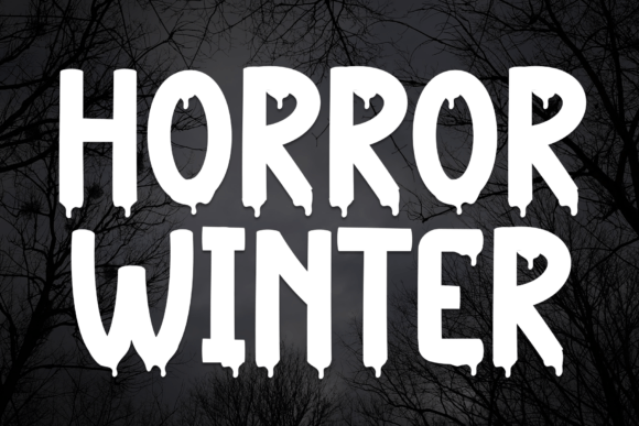 Horror Winter: The Dripping Font for Spooky Designs