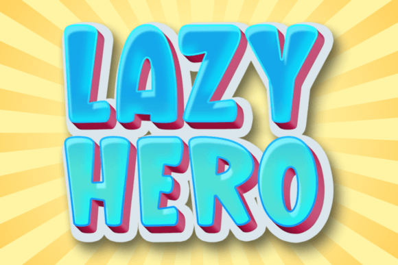 Lazy Hero: The Bold Display Font for Superhero Themes and Beyond
