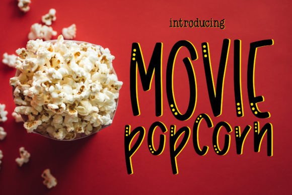 Movie Popcorn: A Bold Typeface for Cinematic Designs