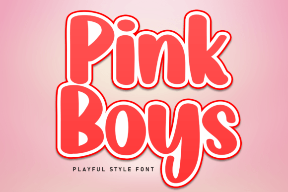 Pink Boys: A Charming Handwritten Display Font for Joyful Designs