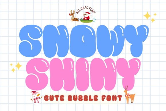 Snowy Shiny: The Ultimate Festive Bubble Font for Winter Designs
